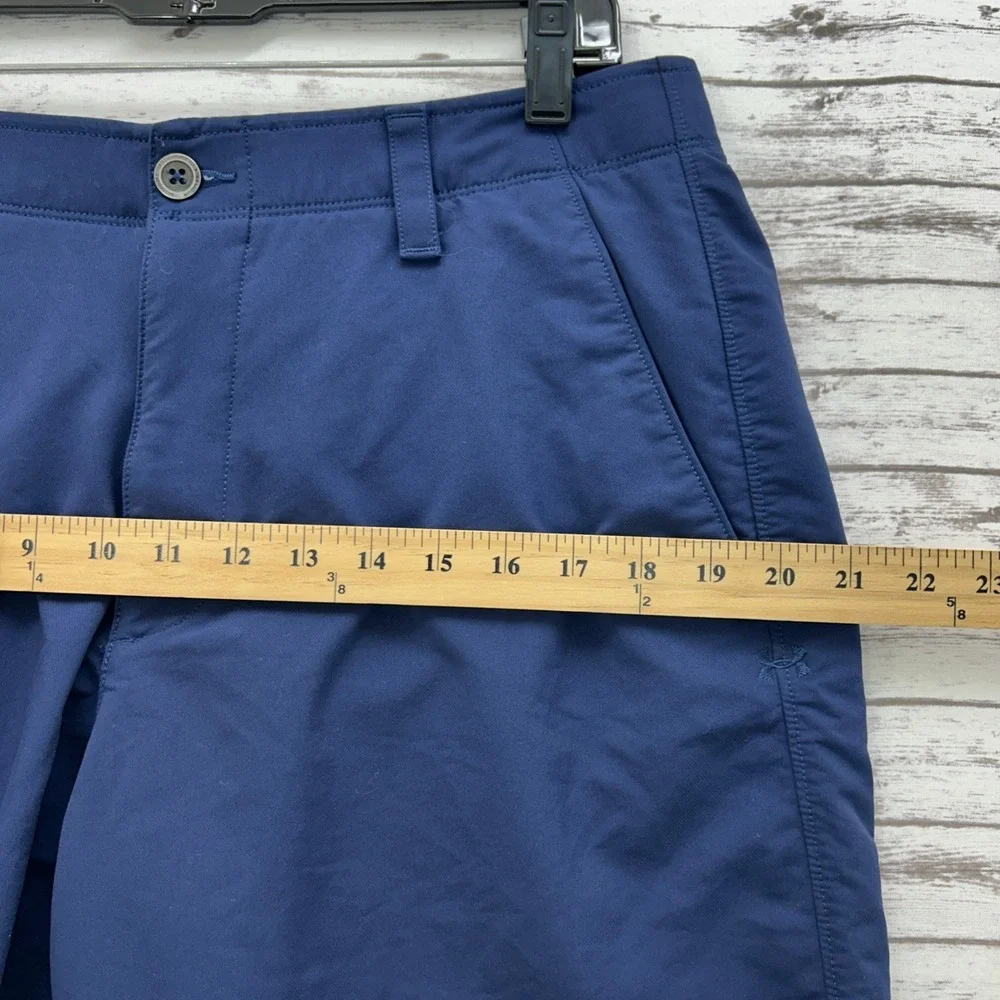 Under Armour Shorts Mens 36 Blue Match Play Chino Golf Stretch HeatGear 1253487